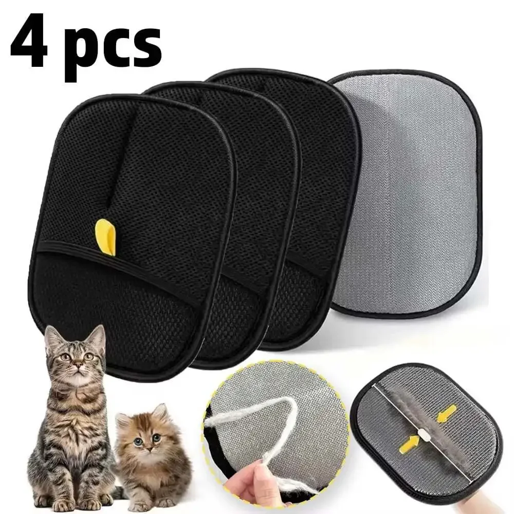 Pet Hair Cleaning Removal Gloves Pet Double-Sided Grooming Glove Reusable Tool S